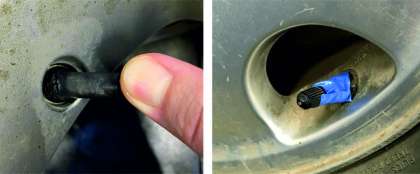 хромированный и обычный вентили